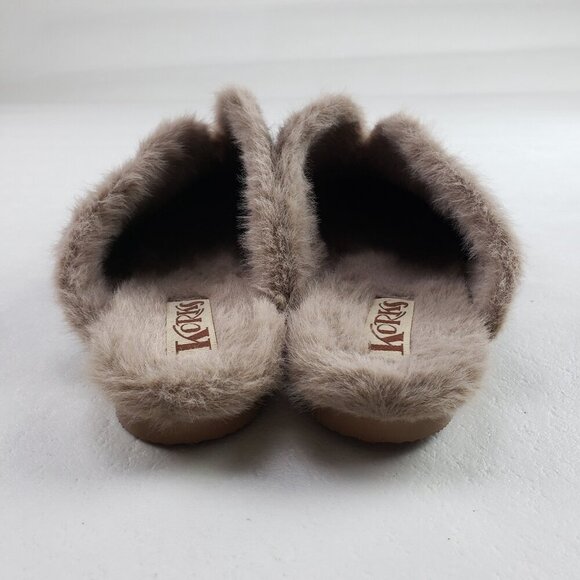 Korks Nile Slip On Shoe Women 7 Black Faux Fur Lined Aztec Mule Flat Slipper NEW - Picture 8 of 10